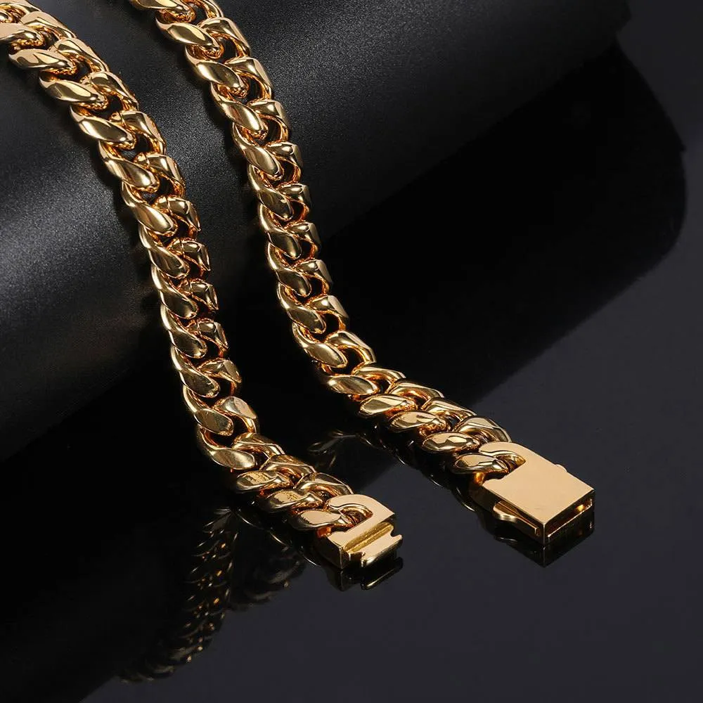 12mm Cuban Chain (Single Plug Buckle)