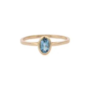 14K Gold Topaz Ring