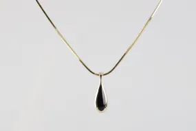 18'' Kabana 14k Yellow Gold Onyx Pendant Necklace (7.50g.)