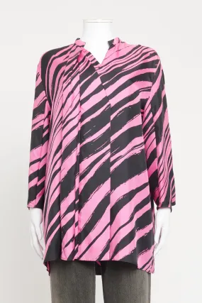 2012 Silk Light Purple Preowned Stripey Kaftan