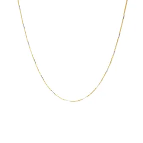 22K Multi-Tone Gold Minimalist Chain