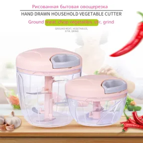 500/900ml Manual Mini Food Chopper