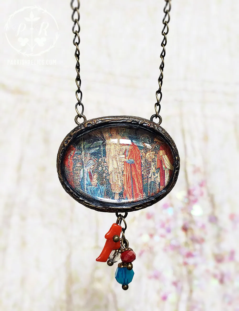 Adoration of the Magi ~ Edward Burne Jones Pictorial Shrine Amulet