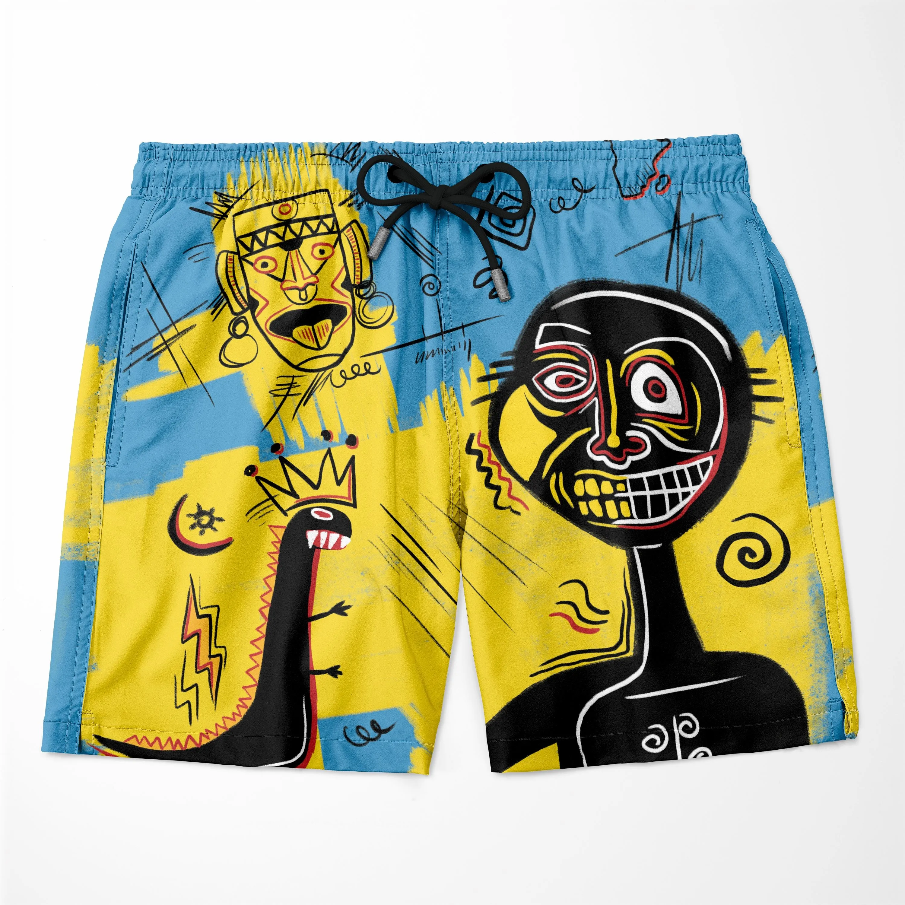 African Art Viva Underground Psychedelic Vintage Style Shorts