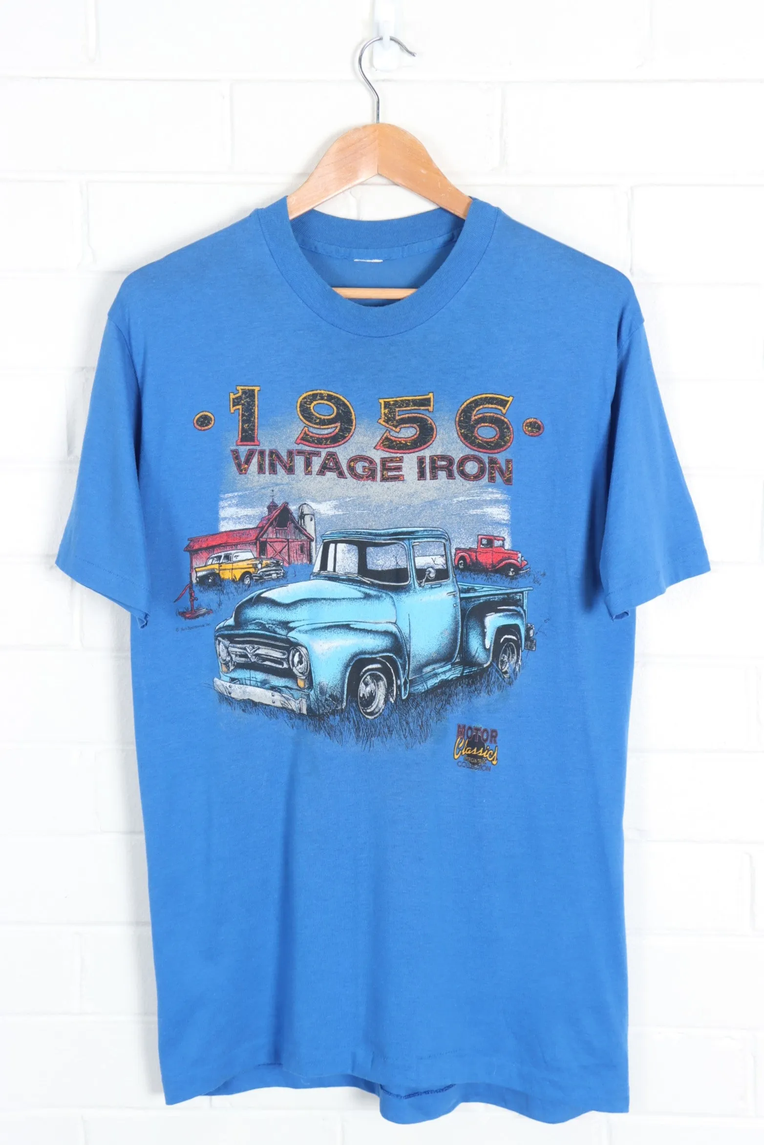 American Truck Collection Single Stitch Blue Cars Single Stitch Tee (M)