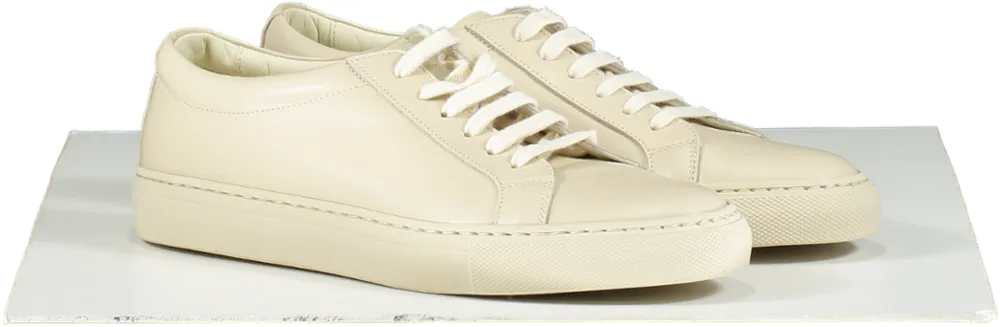 artisan Lab Cream Luxury Italian Leather Trainers Bnib UK 3 EU 36 👠