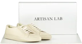 artisan Lab Cream Luxury Italian Leather Trainers Bnib UK 3 EU 36 👠