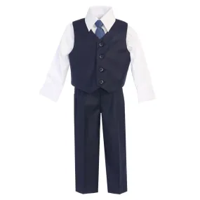 Baby Boys Navy Vest Pants Special Occasion Easter Outfit Set 6-24M