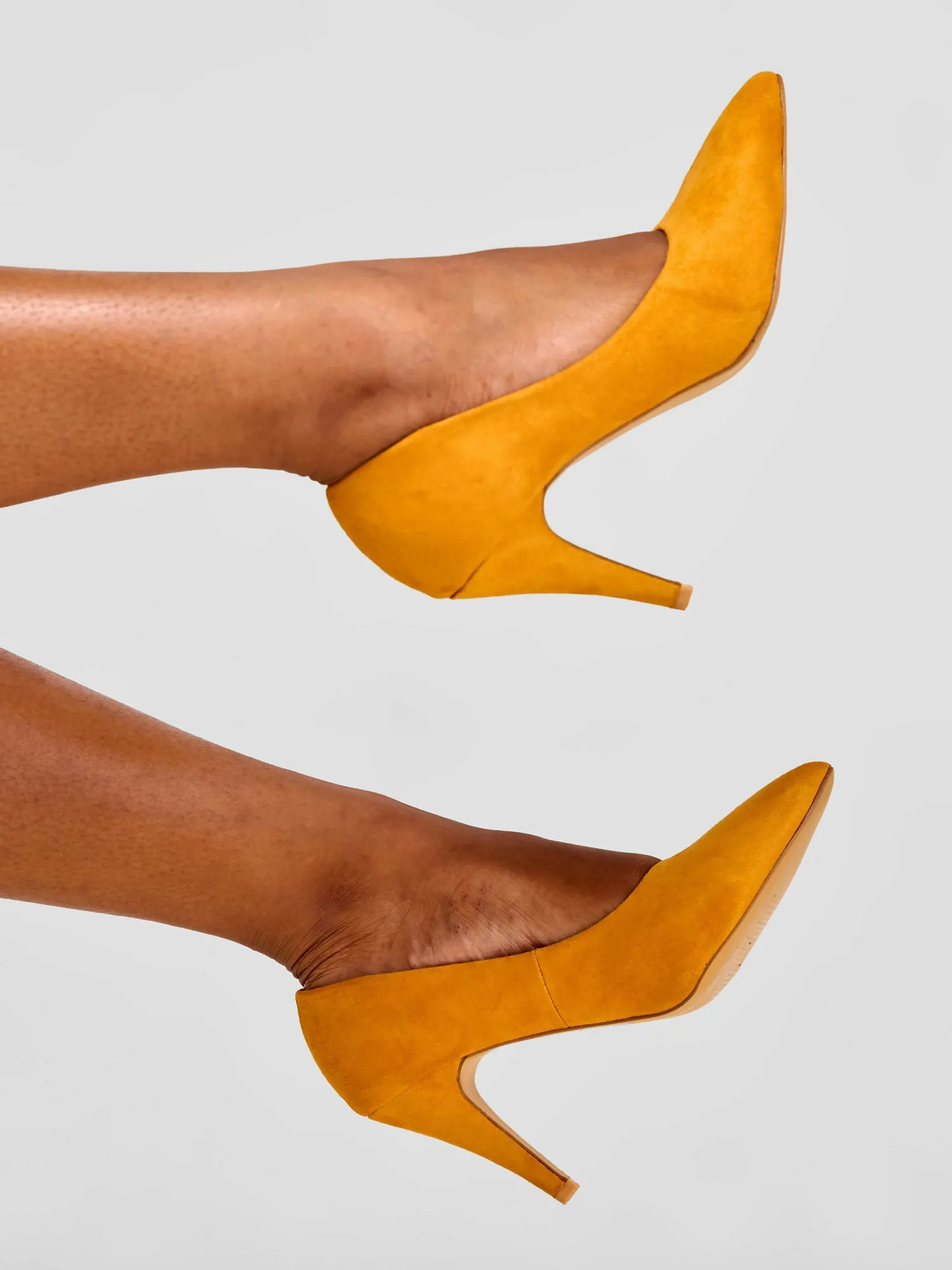 Be Unique Sachi Redefined Short Stiletto Heel - Yellow