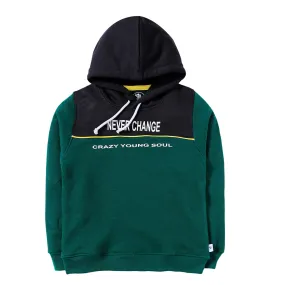 Black & Green Pullover Hoodie