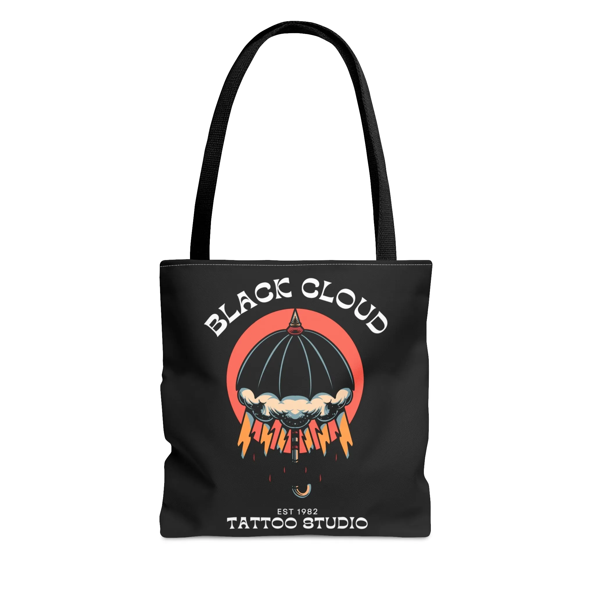 Black Cloud Tattoo Studio Tote Bag / Black Bag