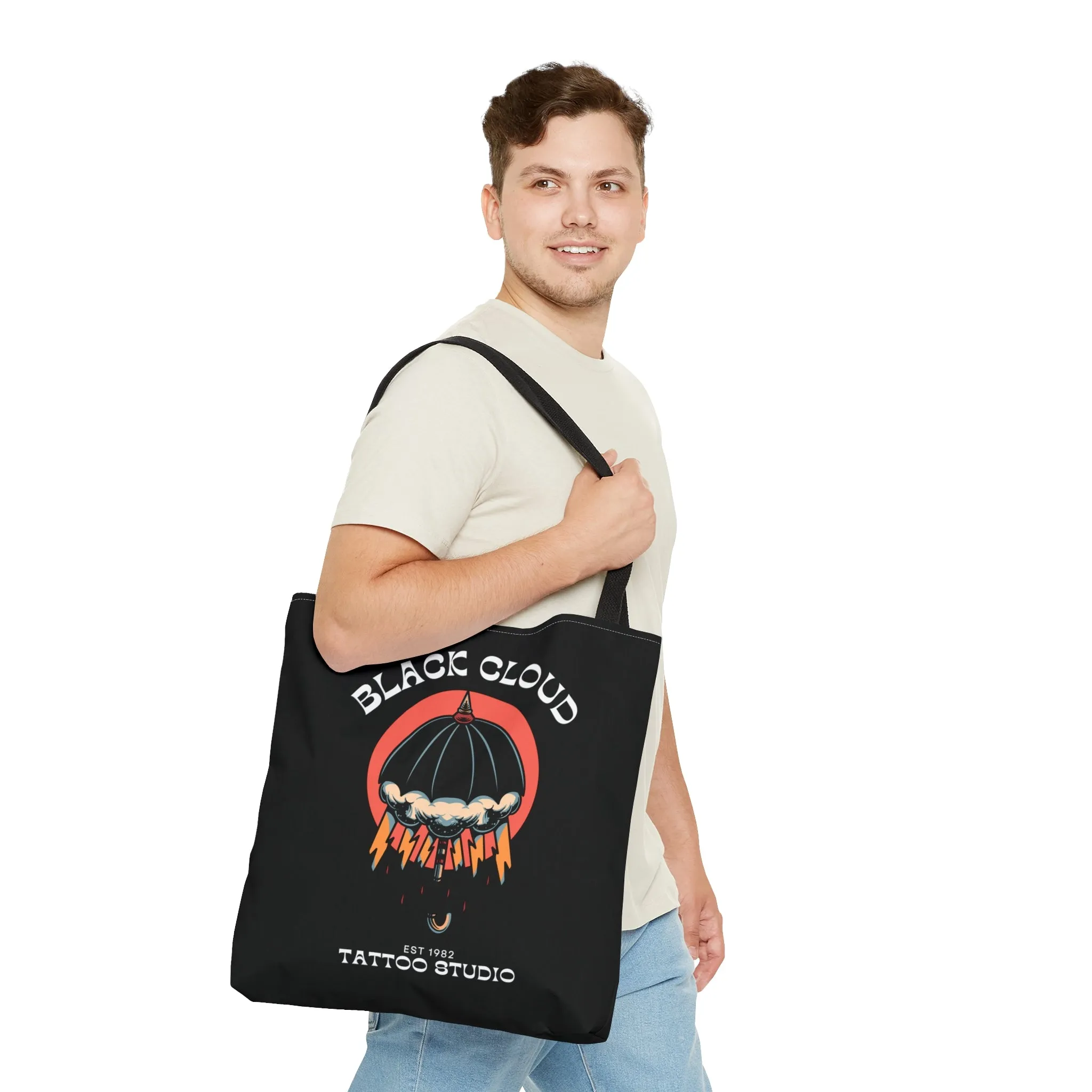 Black Cloud Tattoo Studio Tote Bag / Black Bag