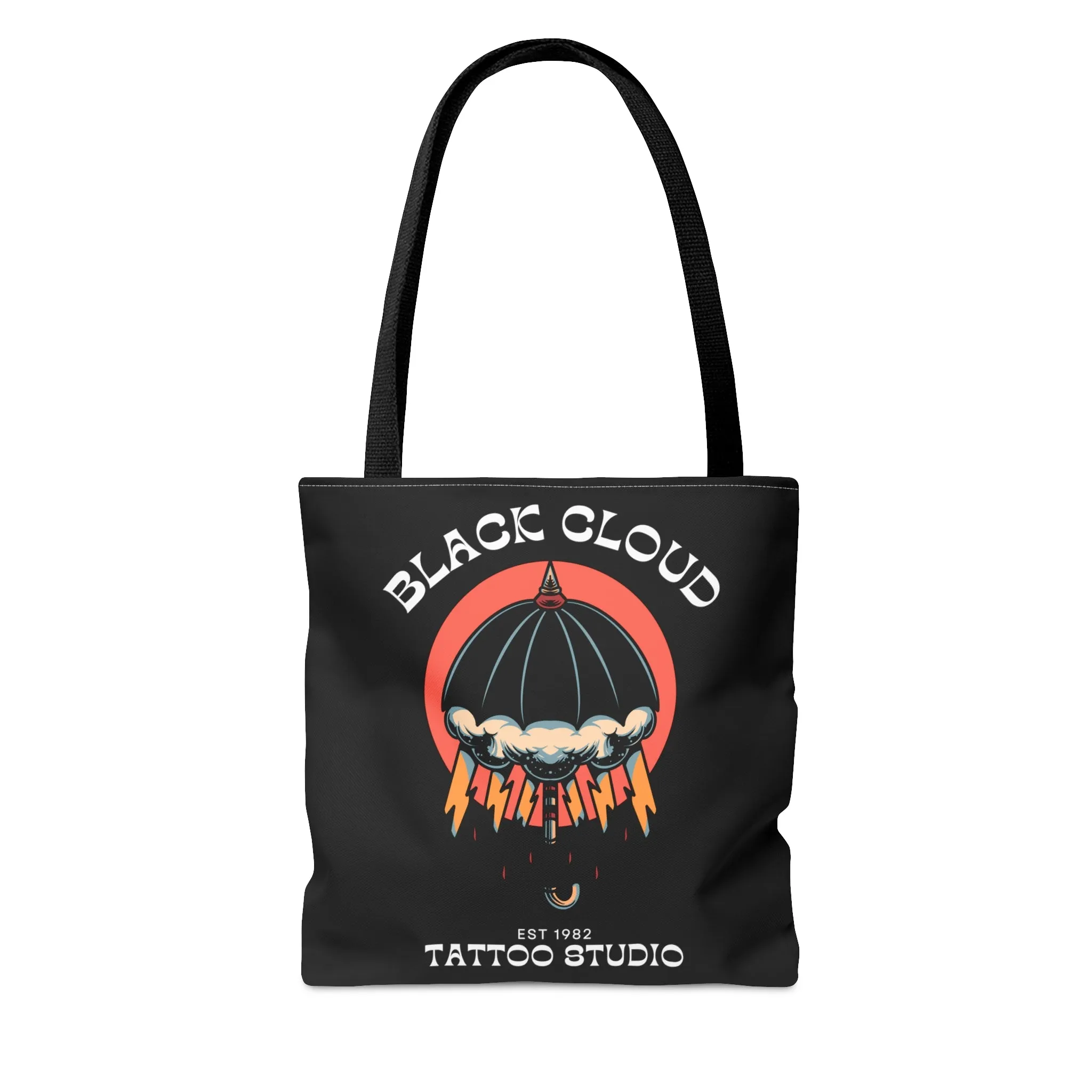 Black Cloud Tattoo Studio Tote Bag / Black Bag