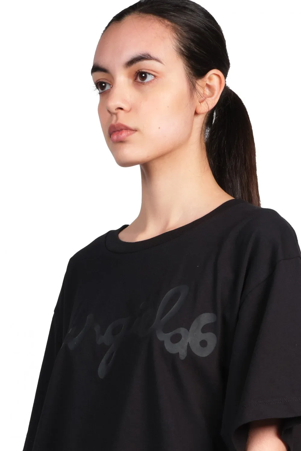 Black Logo Cropped T-Shirt