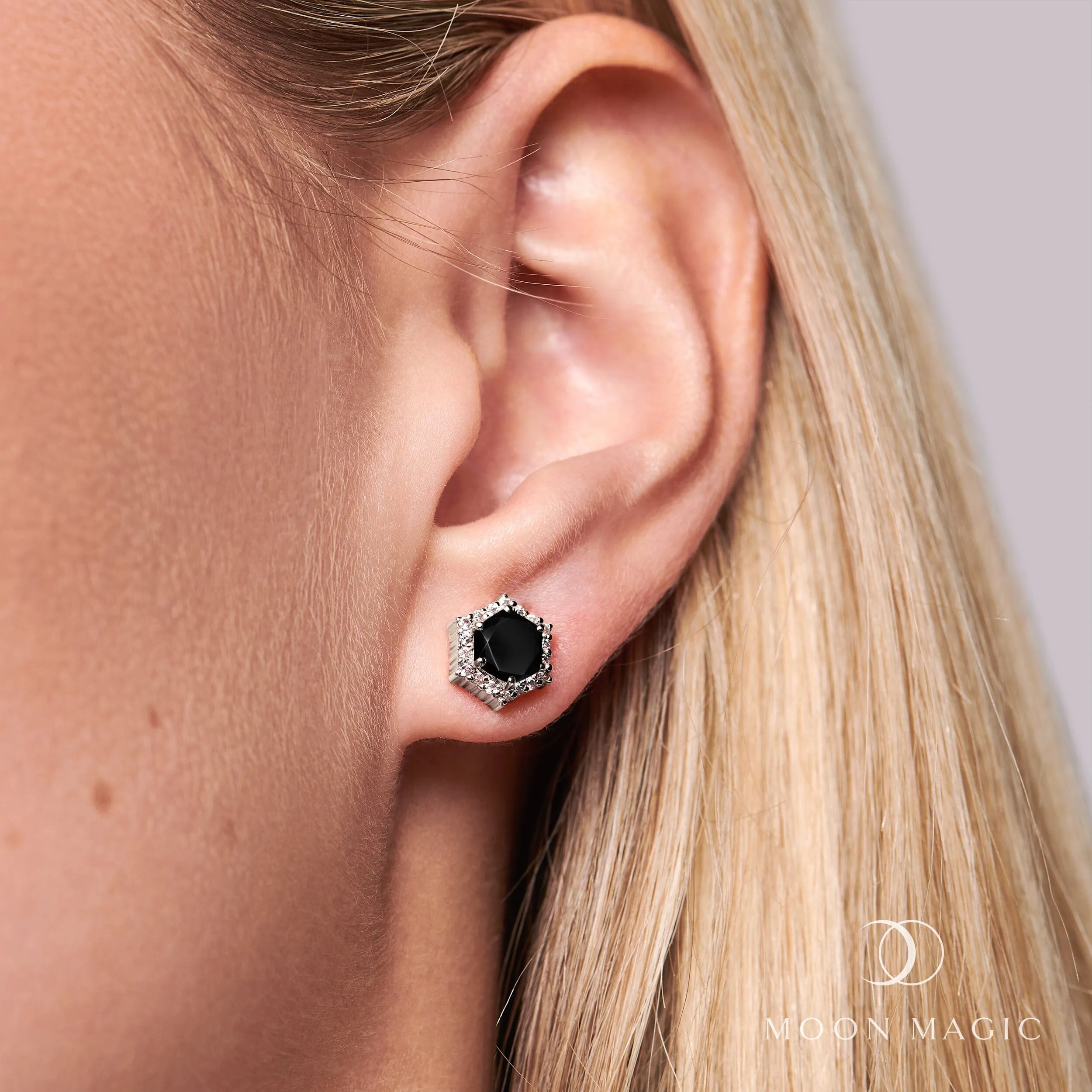 Black Obsidian Earrings - Galaxia