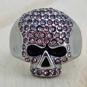 Bling Skull Ring - Pink - R148