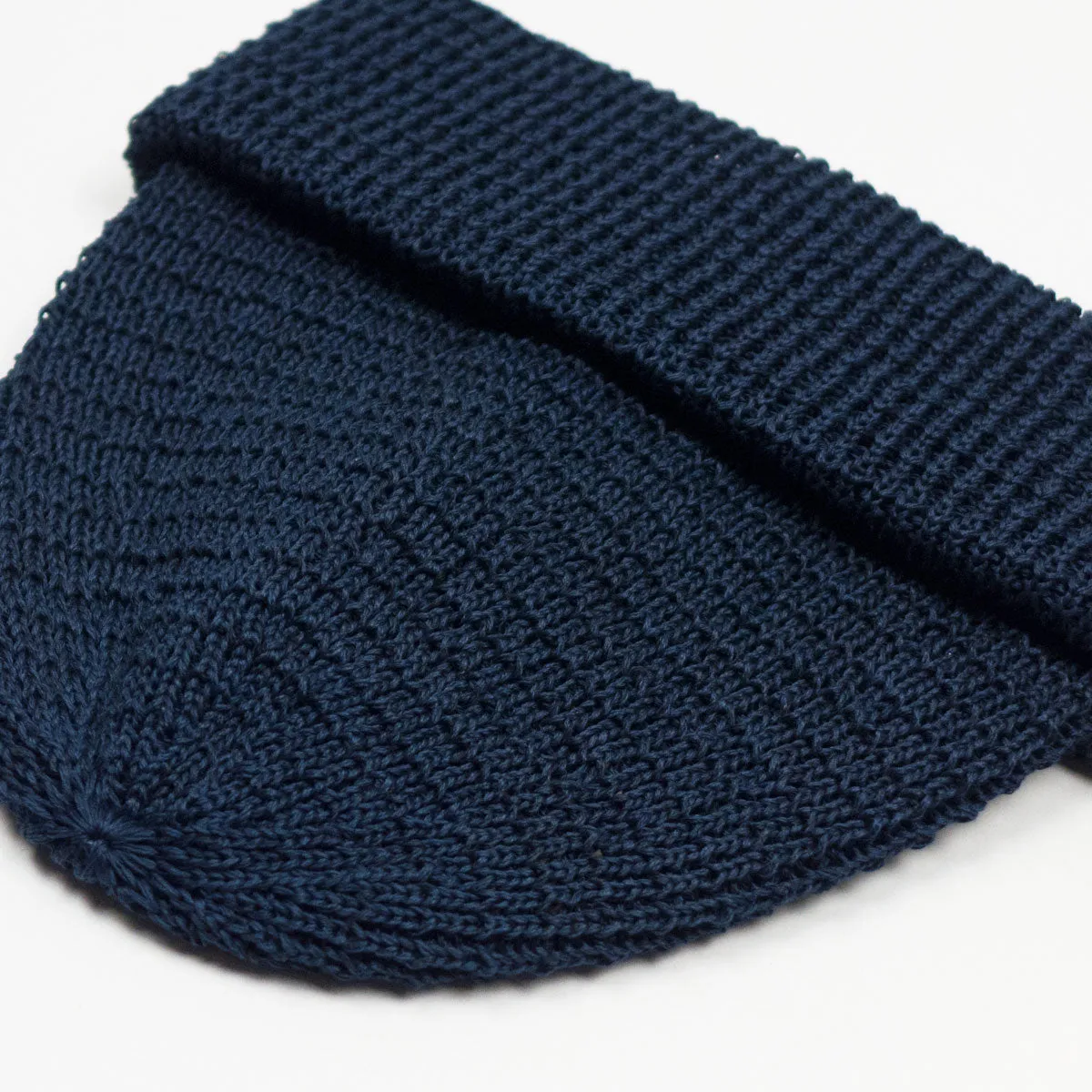 cableami - Linen-liked Finished Cotton Beanie - Navy