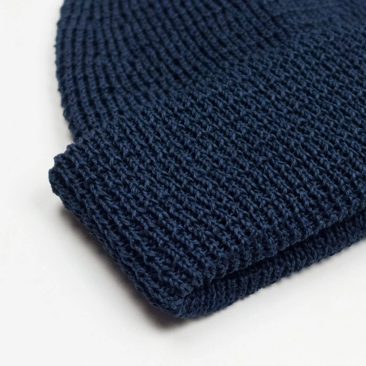 cableami - Linen-liked Finished Cotton Beanie - Navy