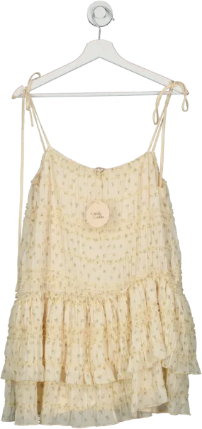 Camila Coelho Cream Waverly Mini Dress UK S