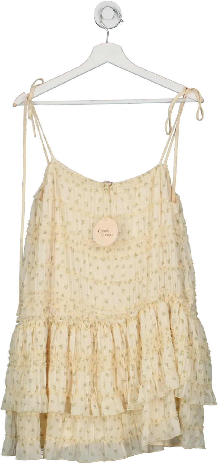 Camila Coelho Cream Waverly Mini Dress UK S