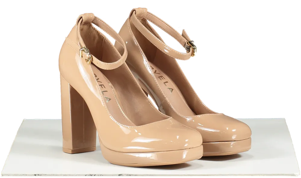 Carvela Beige Camel Patent Leather Platform Court Shoes Bnib UK 3 EU 36 👠