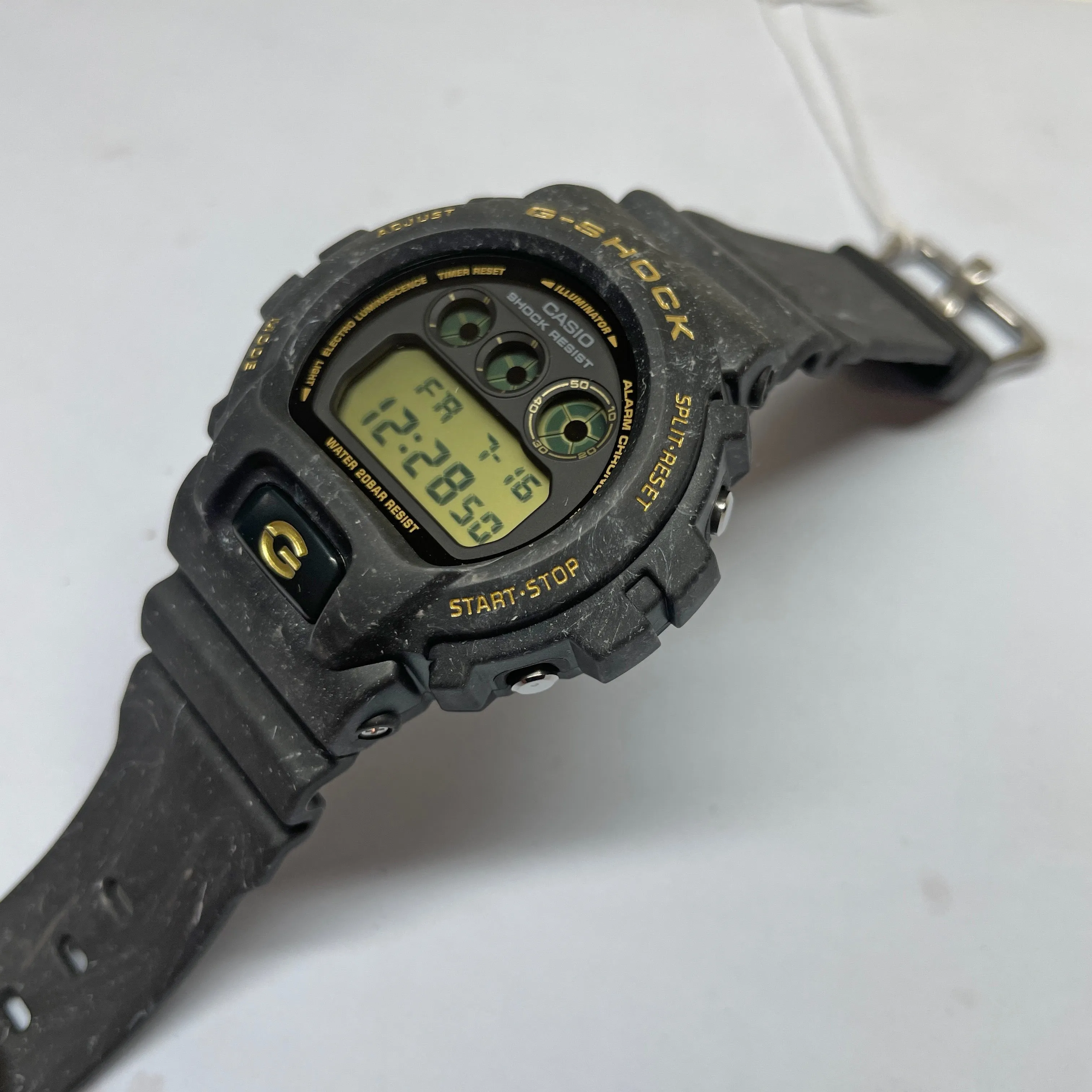 Casio G-Shock Digital Smokey Sea Face Blue Grey Swirl Watch DW6900WS-1