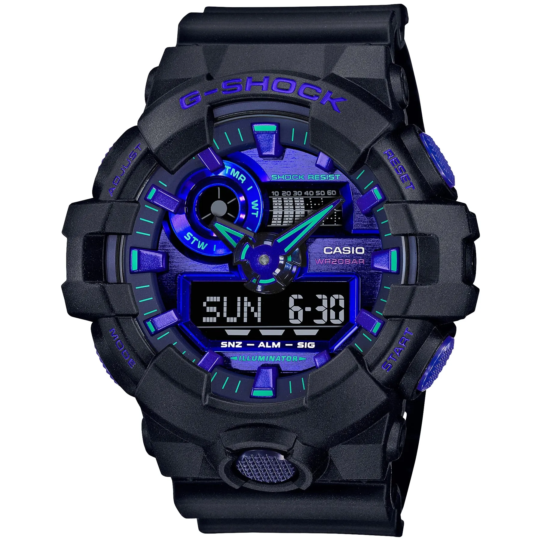 CASIO G-SHOCK GA700VB-1A Virtual World Violet Blue Indigo Watch