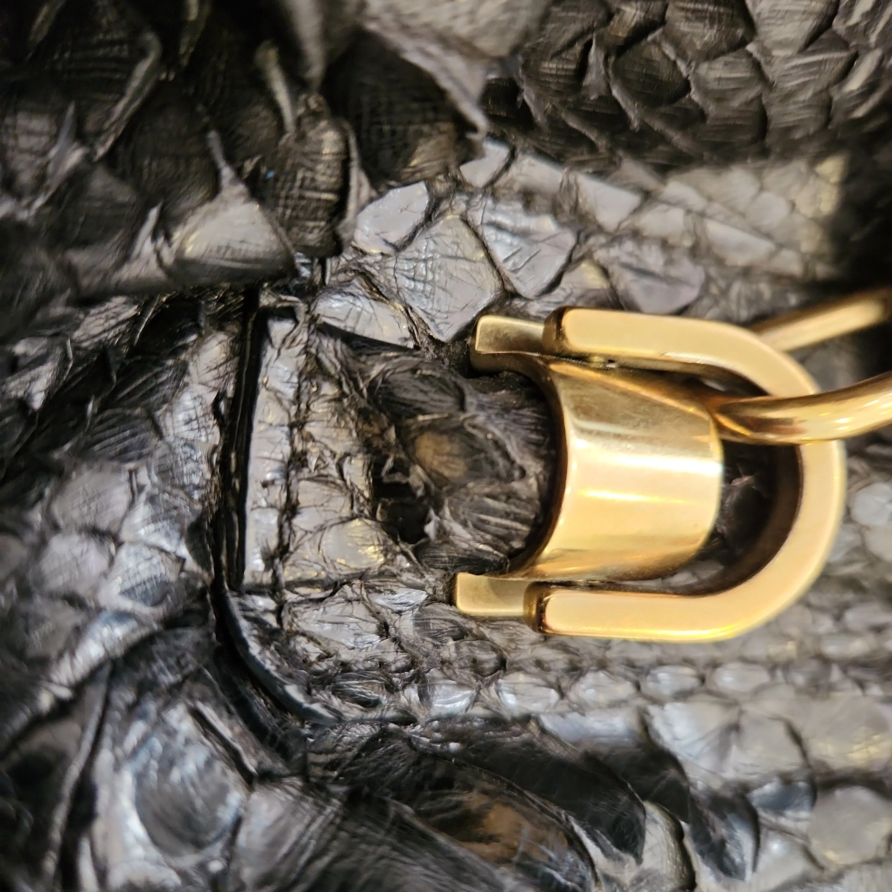 Chloe Black 'Paraty' Python Leather Bag | Pre Loved |