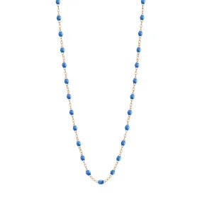 Classic Gigi Blue necklace, Rose Gold, 16.5"