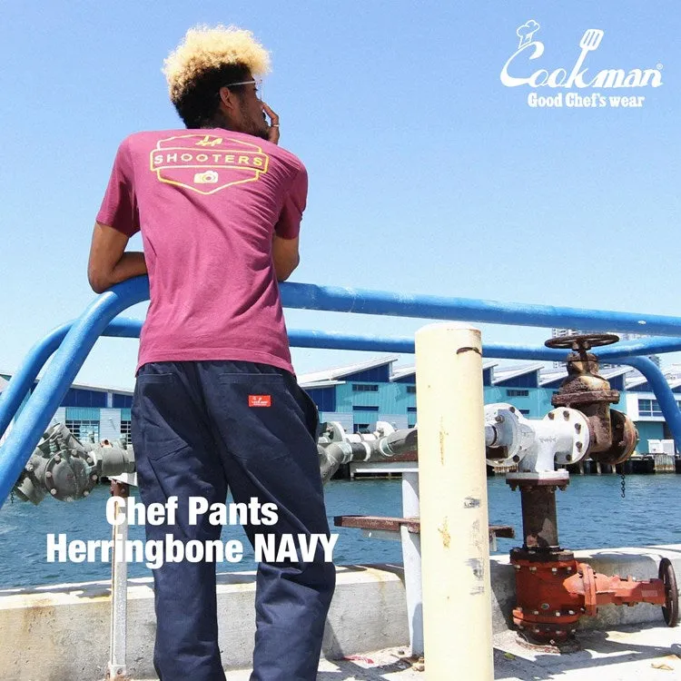 Cookman Chef Pants - Herringbone : Navy