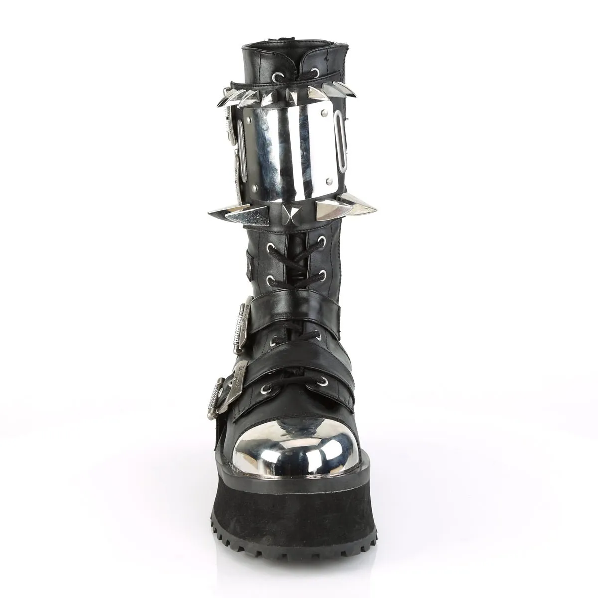 Demonia GRAVEDIGGER-250 | Black Vegan Leather Unisex Boots