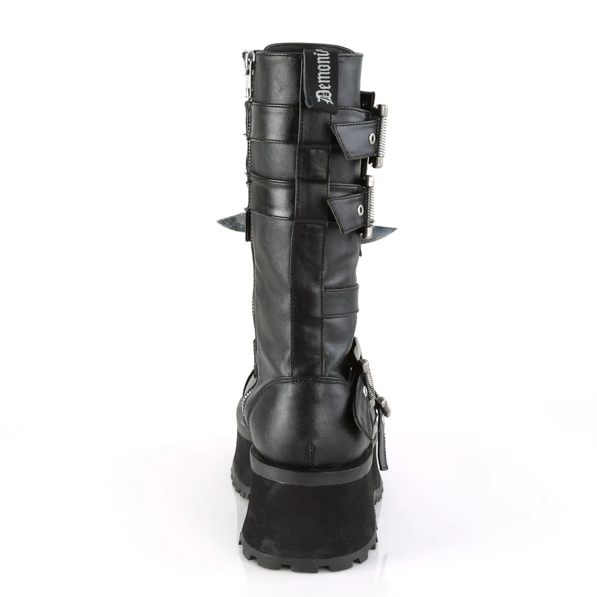 Demonia GRAVEDIGGER-250 | Black Vegan Leather Unisex Boots