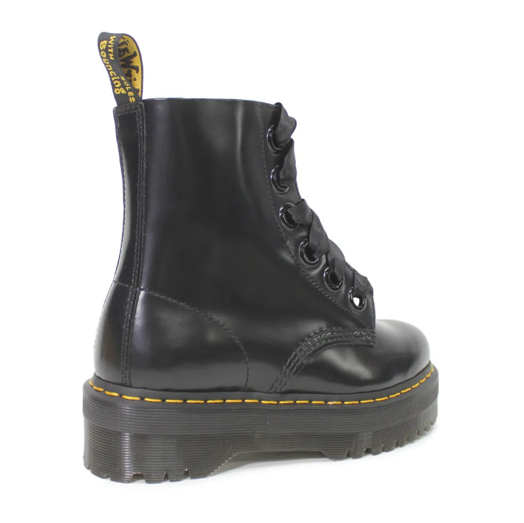 Dr. Martens Womens Boots Molly Casual Ankle Platform Leather - UK 6