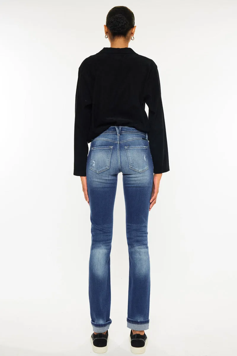 Eternity Mid Rise Slim Straight Leg Jeans