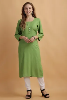 Exotic Green Rayon Kurta