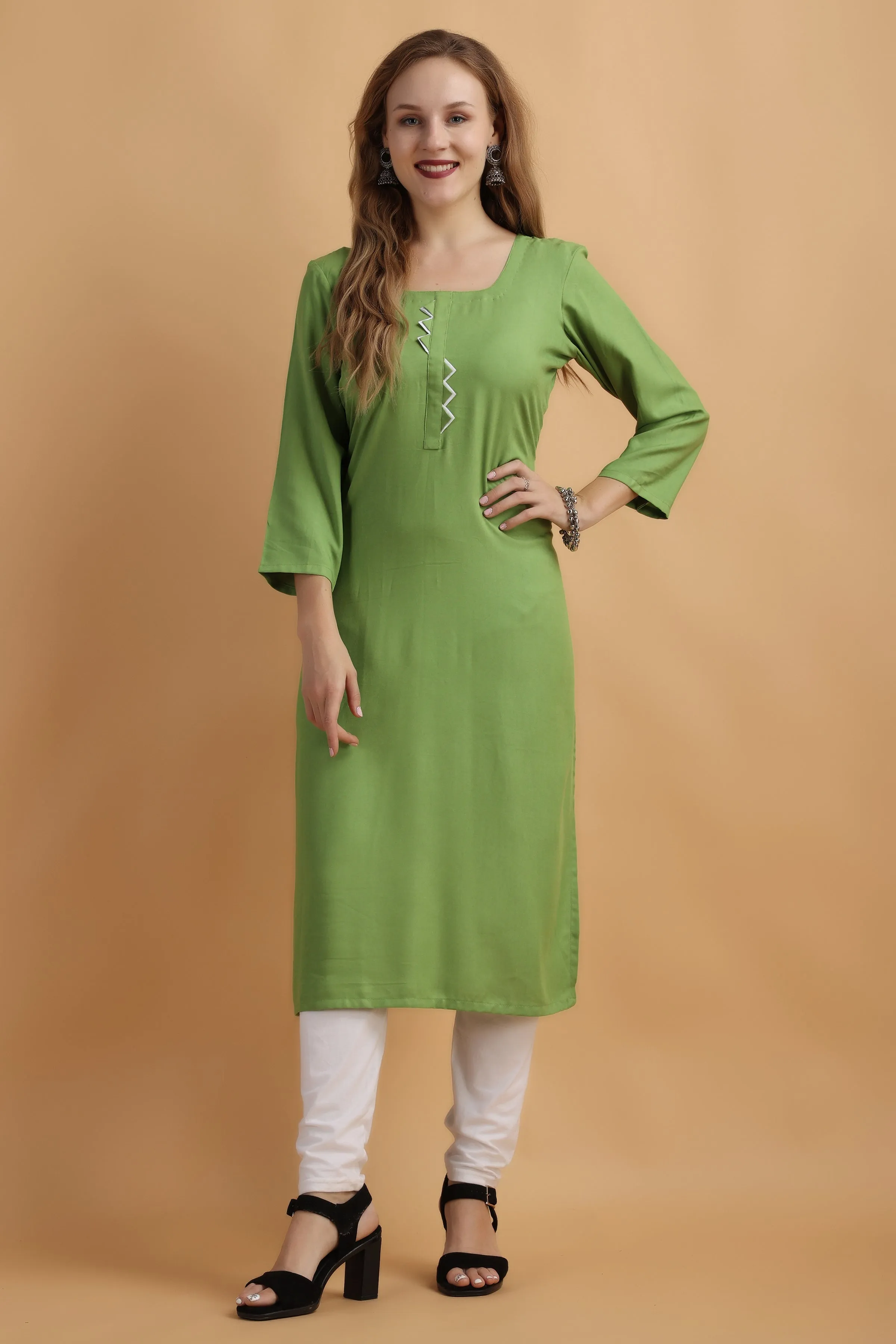 Exotic Green Rayon Kurta