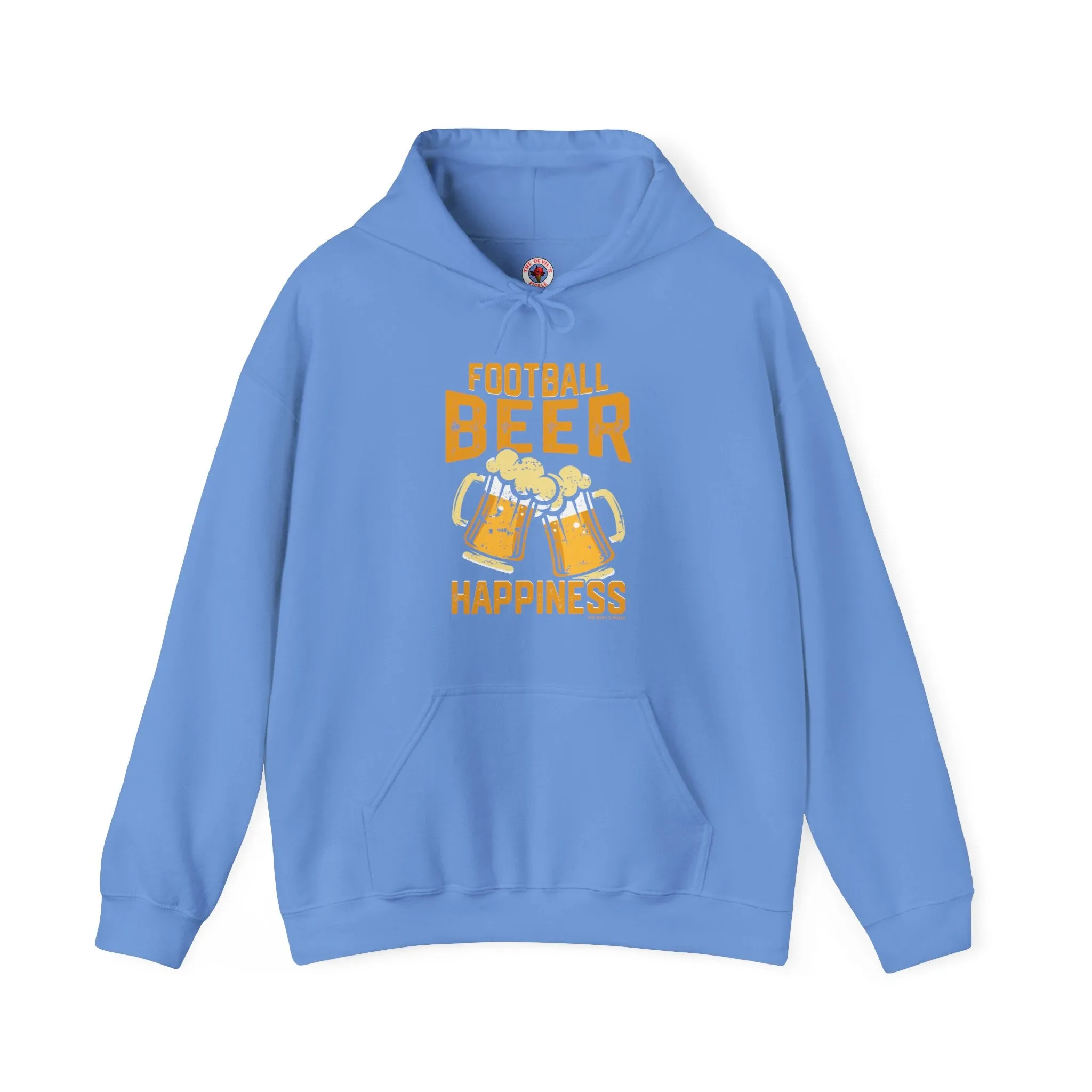 Football Beer and Happiness Hooded Sweatshirt