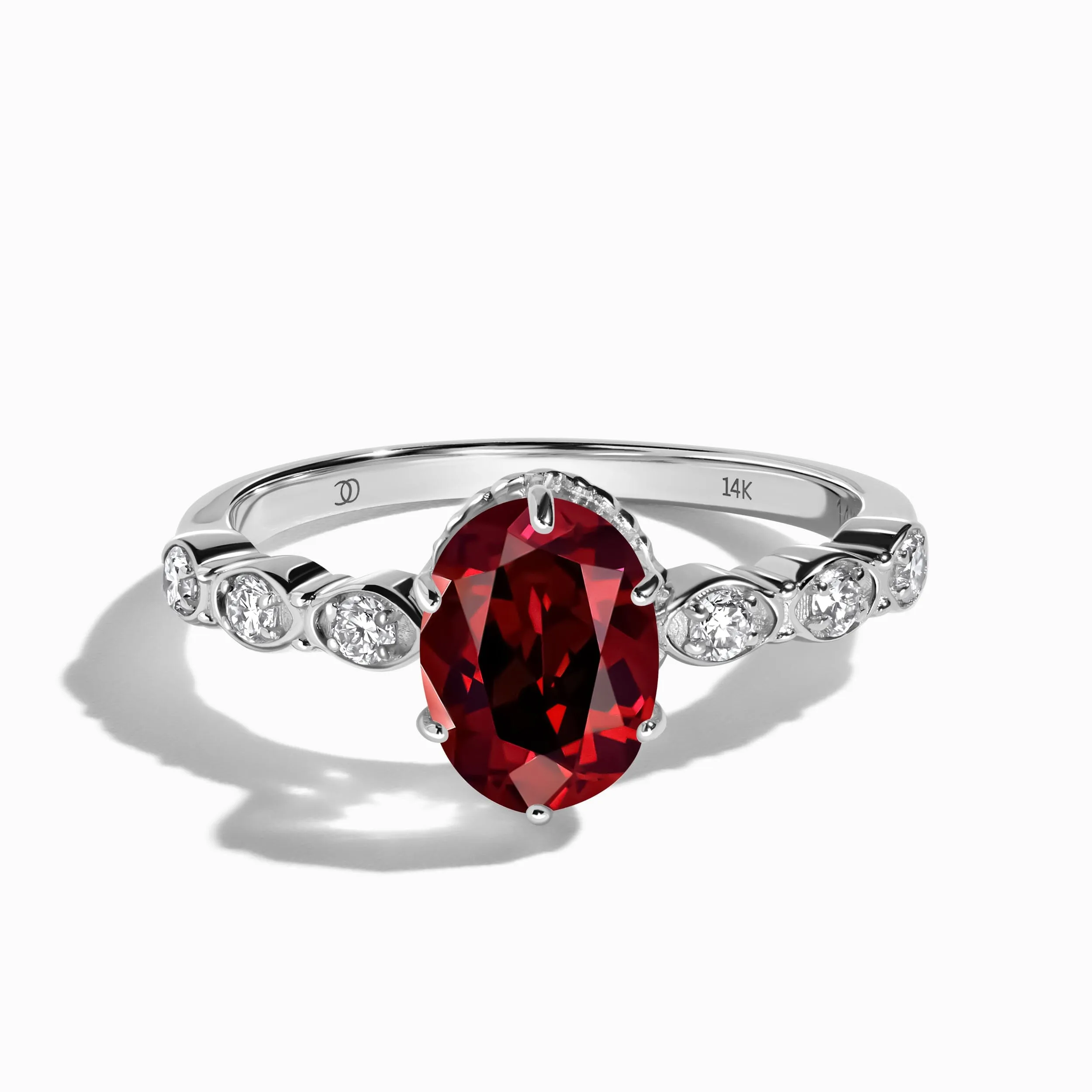 Garnet Diamond Ring - Mirth