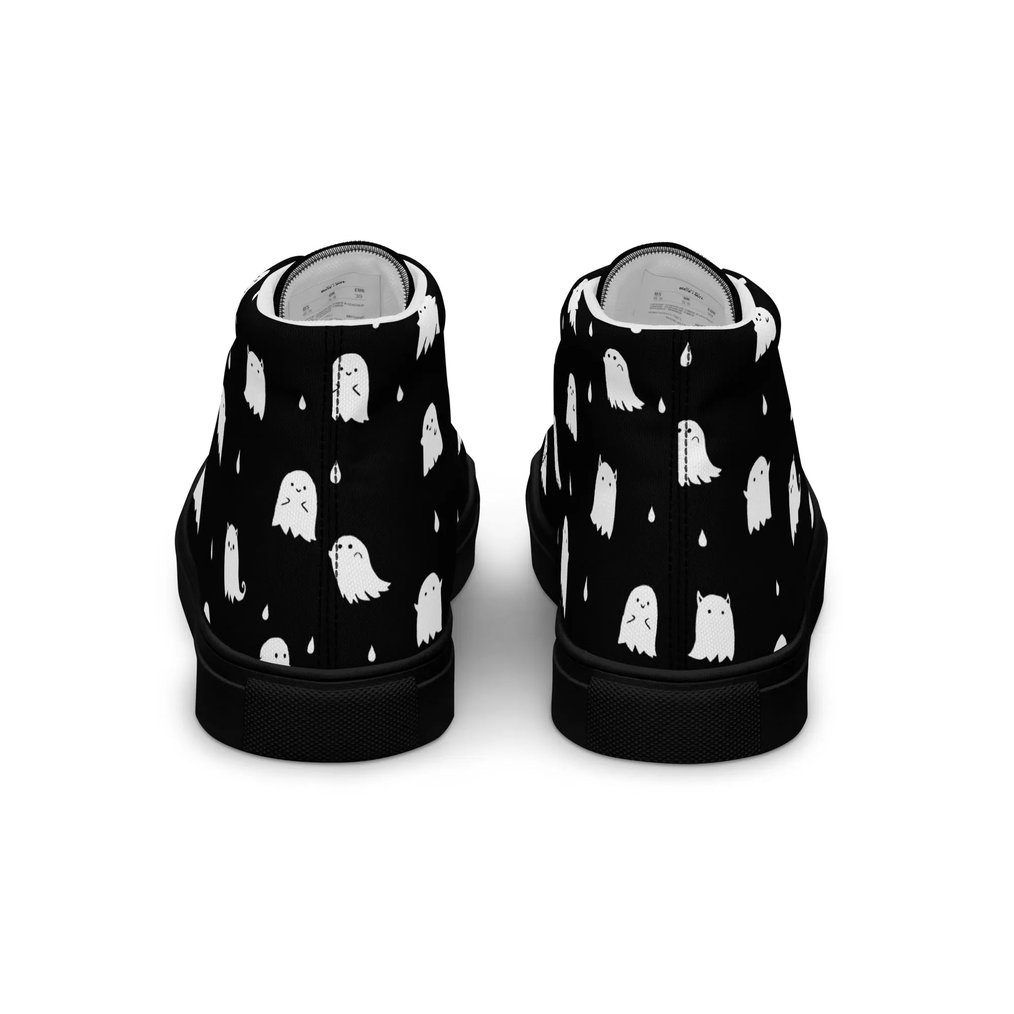 Ghost Party Women’s High Top Shoes - Vegan Leisurewear Sneakers for women - Comfortable Goth Trainers - Witchy Grunge Accessories