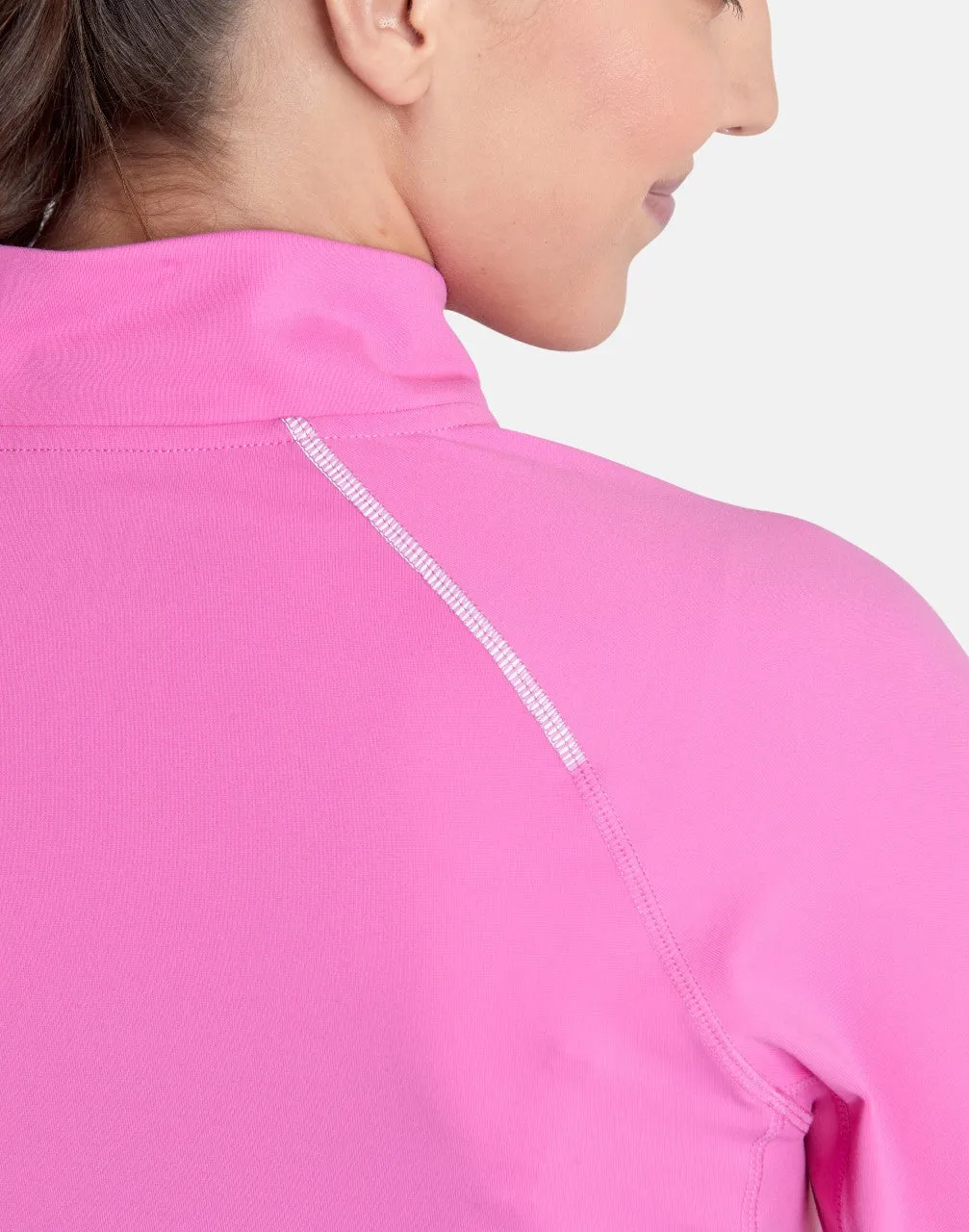 Gym Coffee Relentless Quarter Zip (Womens) - Empower Pink