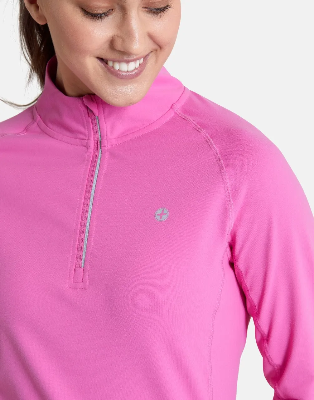 Gym Coffee Relentless Quarter Zip (Womens) - Empower Pink