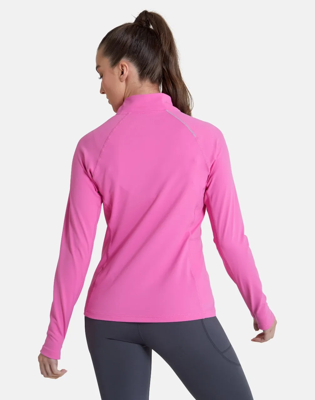 Gym Coffee Relentless Quarter Zip (Womens) - Empower Pink