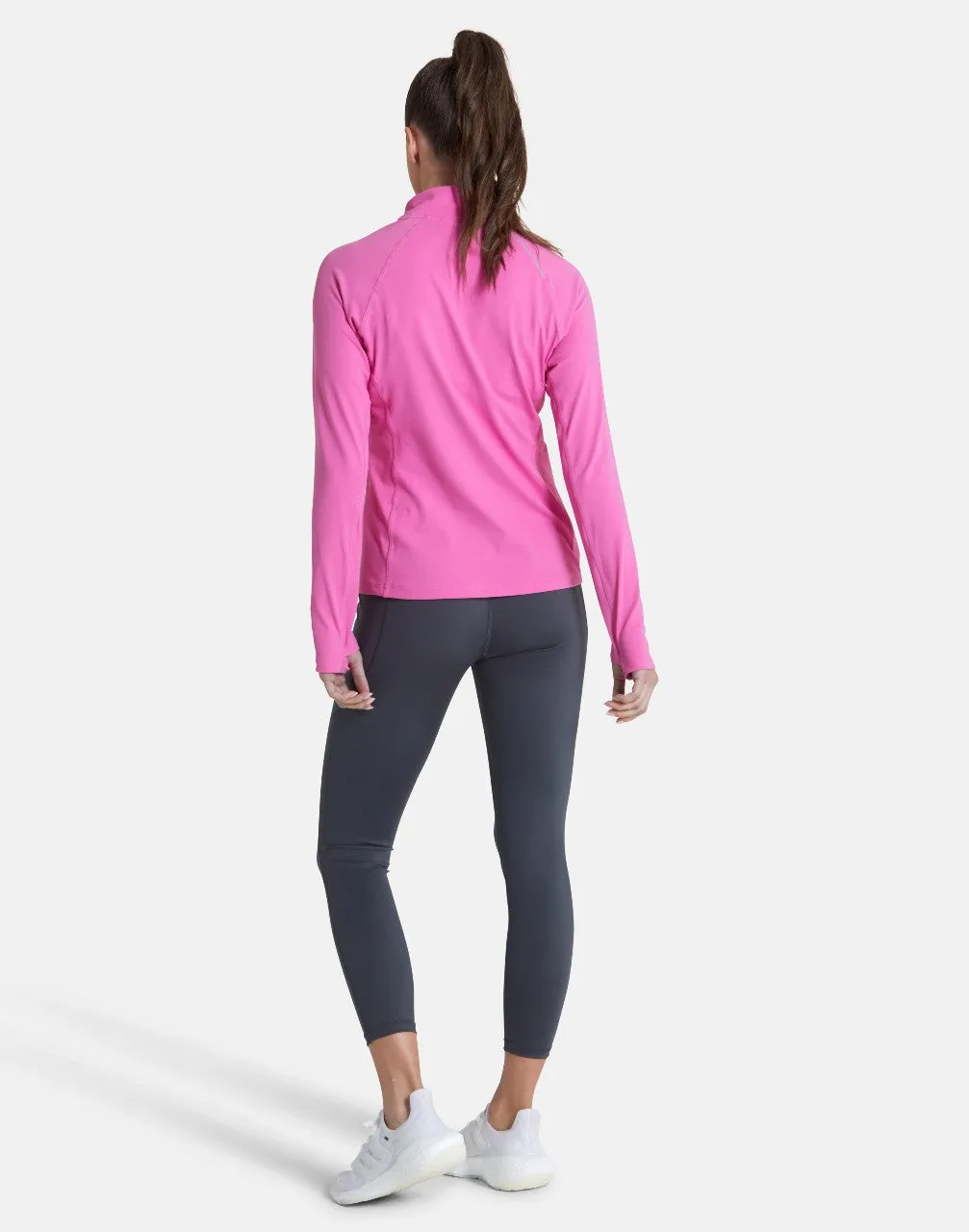 Gym Coffee Relentless Quarter Zip (Womens) - Empower Pink