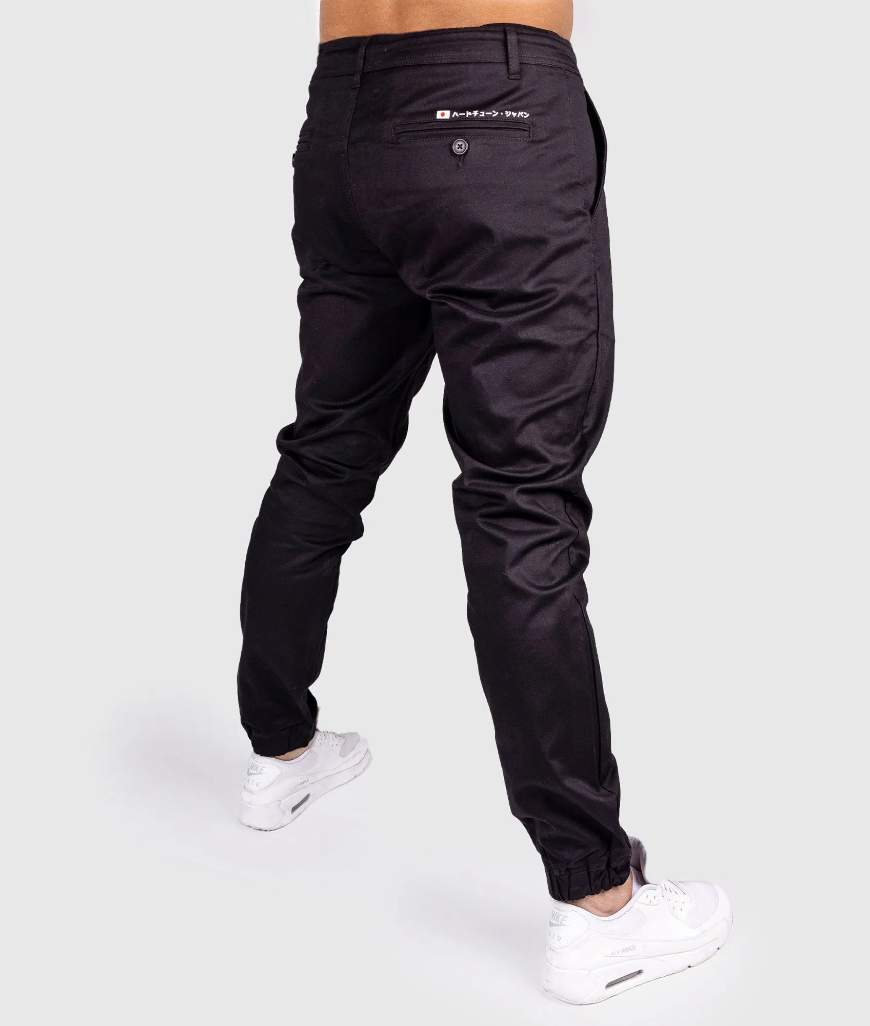 HardTuned Grid Cuffed Chinos - Black