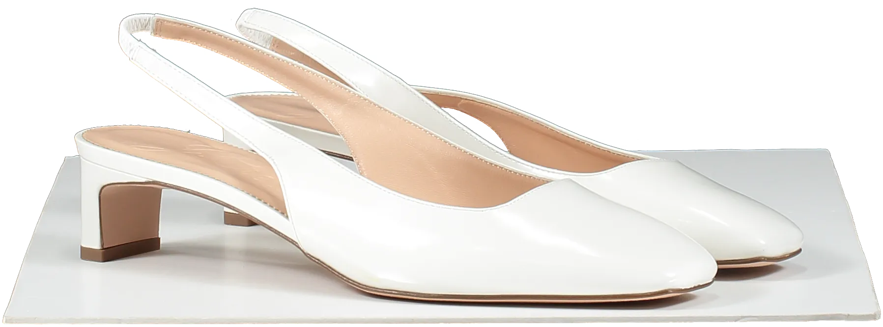 j.crew Cream Leather Spazzolato Leather Sling Back Shoes BNIB UK 8 EU 41 👠