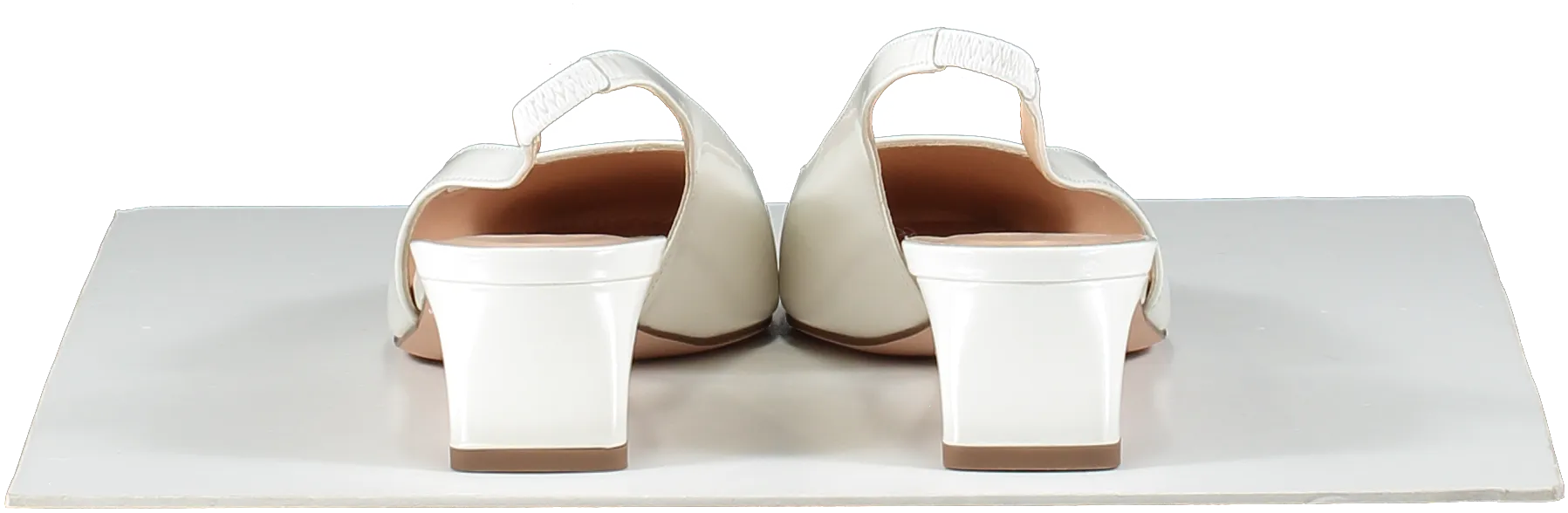 j.crew Cream Leather Spazzolato Leather Sling Back Shoes BNIB UK 8 EU 41 👠