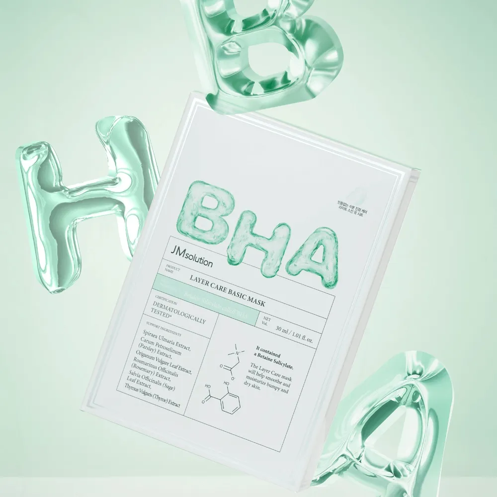 JMsolution Layer Care Masks AHA BHA PHA LHA Facial Skincare Sheets