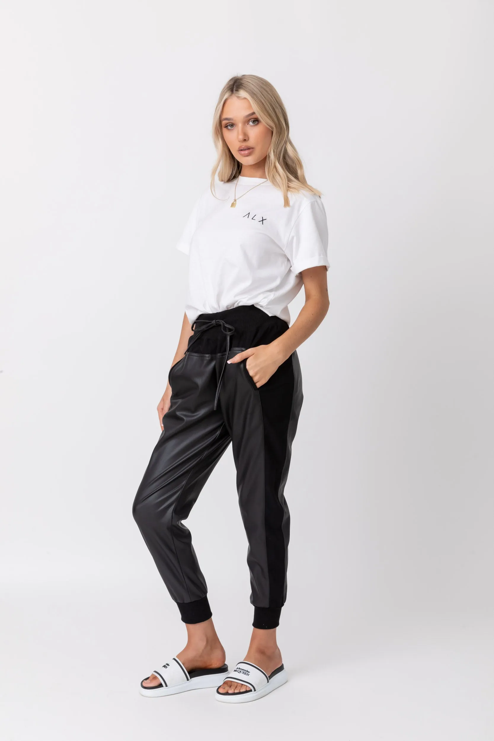 JOEY Pants Vegan Leather Black