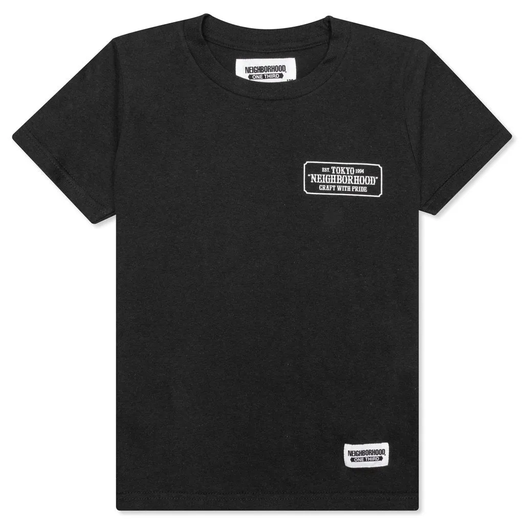 Kid's Bar & Shield C-Tee - Black