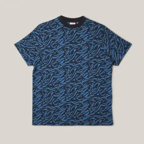 LEVI'S VINTAGE CLOTHING 1960'S JACQUARD TEE ABSTRACT - BLACK AND BLUE